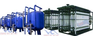 Hình ảnh hệ thống máy lọc nước chất lượng tinh khiết RO đóng bình, đóng chai